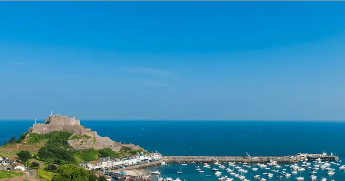 Mont Orgueil Castle above Gorey harbour